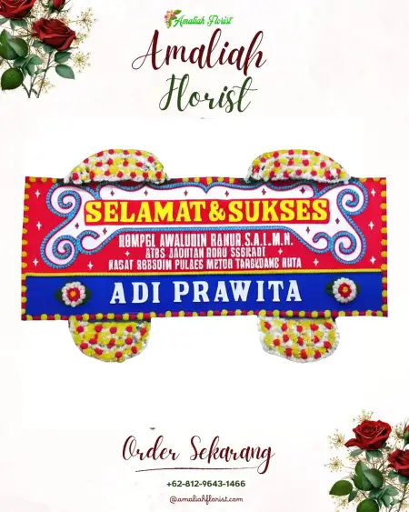 Papan Bunga Ucapan Selamat Sri Purnomo